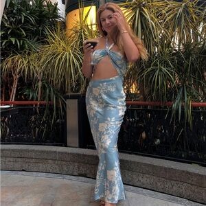 Reformation Vivi Silk Dress in Aliso